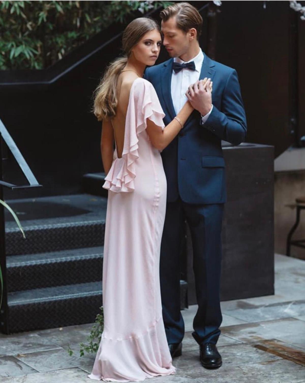 Ruby Marina Gown Blush Pink Size 6 photo 4