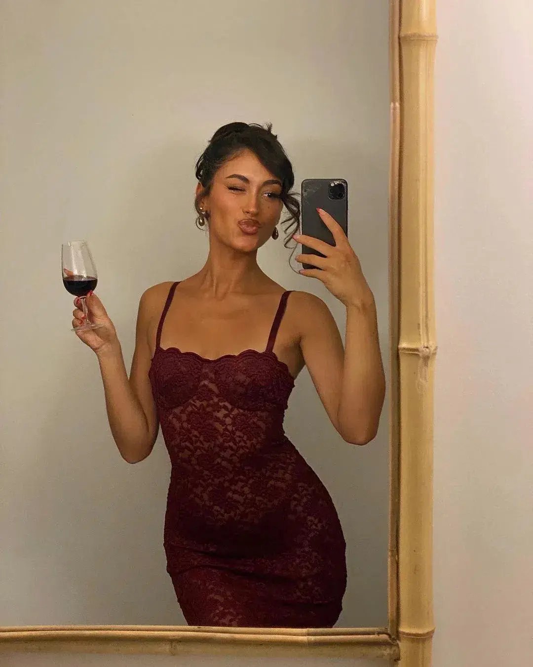 Arcina Ori Margot Maxi Dress in Red Wine Size AU 8 photo 9