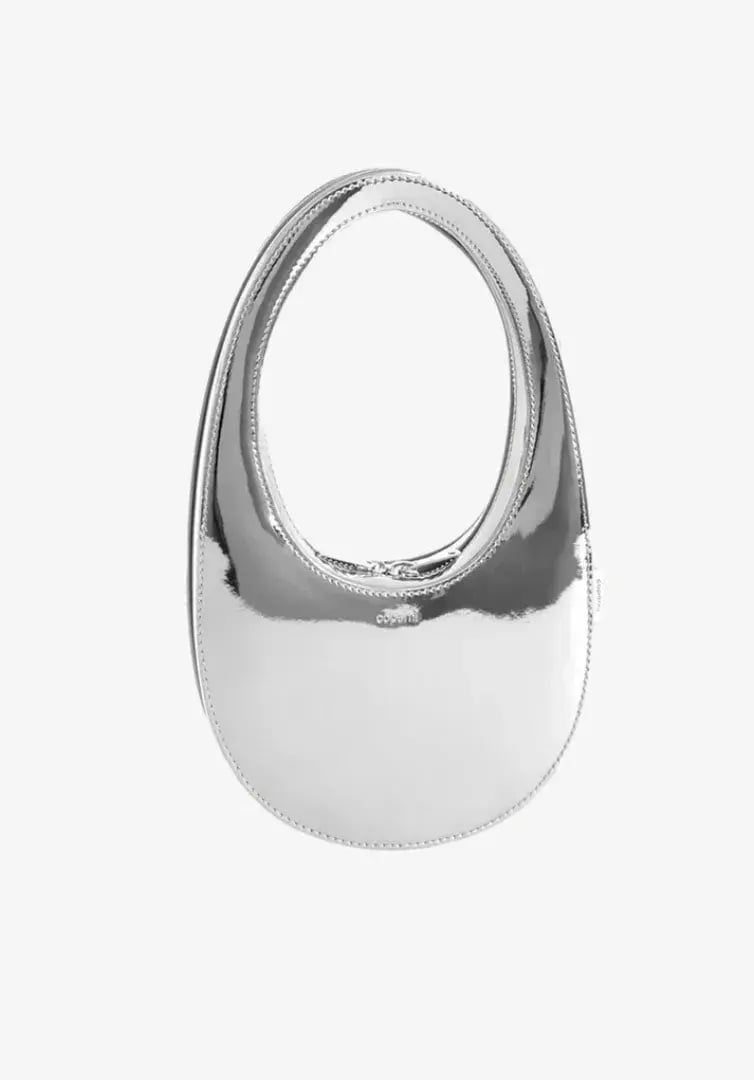 Coperni Silver Swipe Mini Leather Shoulder Bag photo 6
