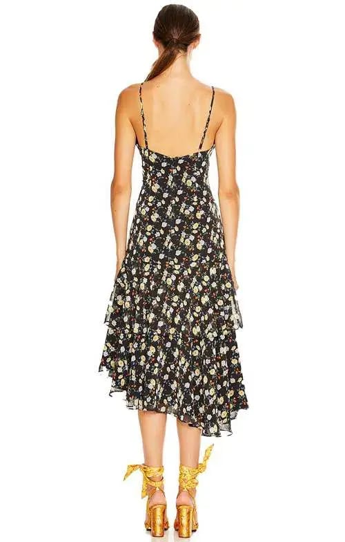 Talulah Tahiti Nights Midi Dress Black Size 12 photo 2