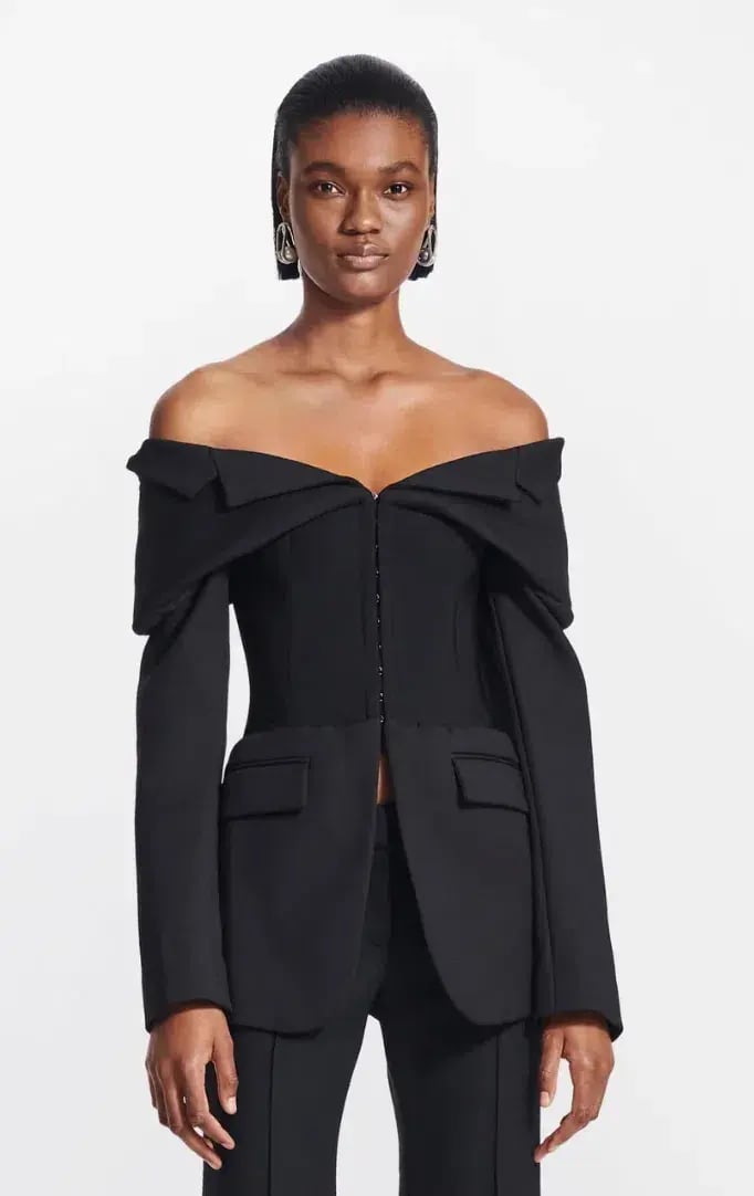 Dion Lee Hook Eye Tube Blazer Black Size 6 photo 2