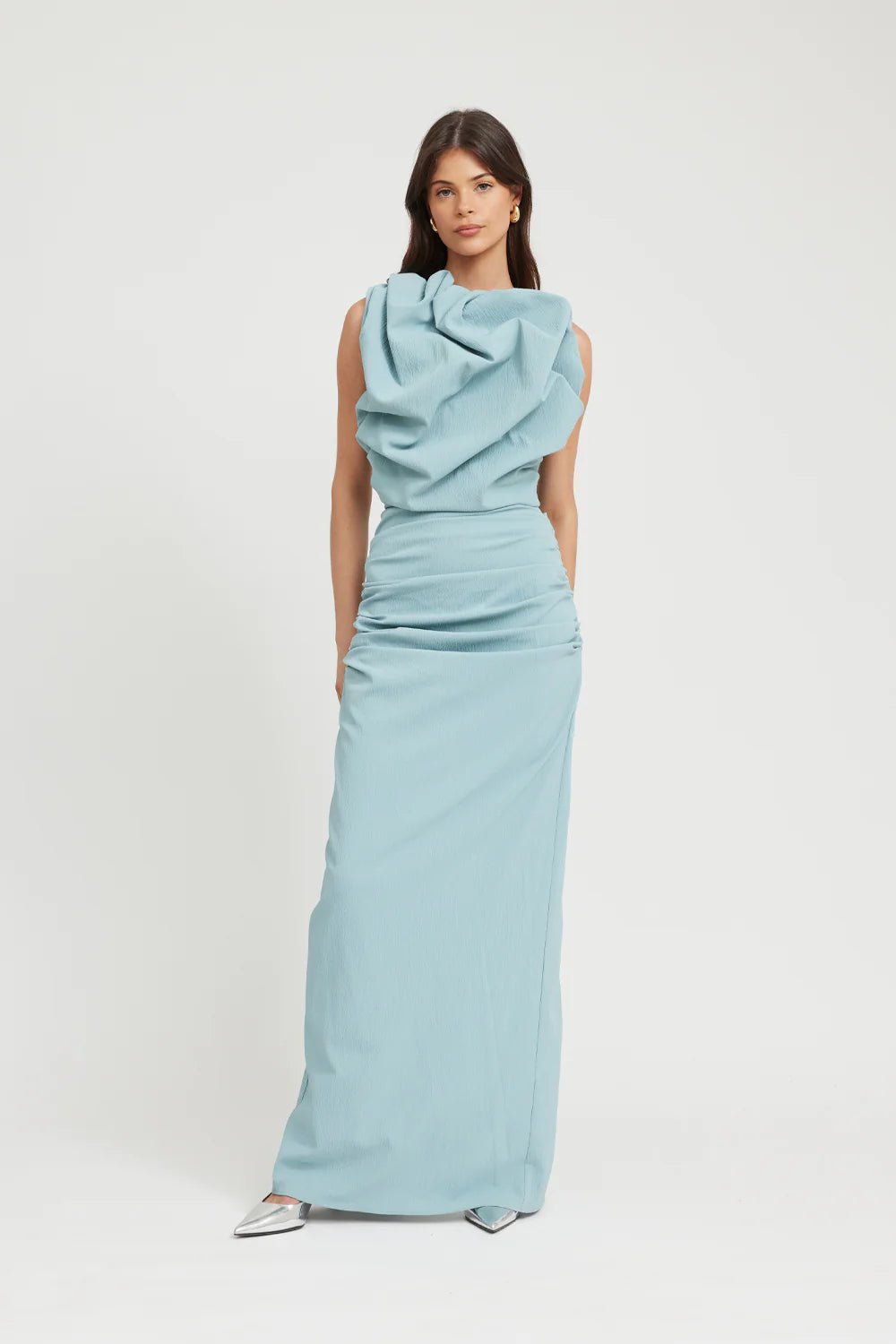TOJHÀ COBURN DRESS - ICE BLUE photo 3
