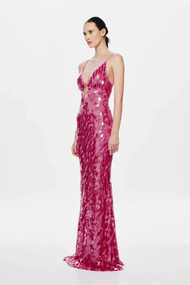 Misha Pink Sapphire Sequin Dress photo 2