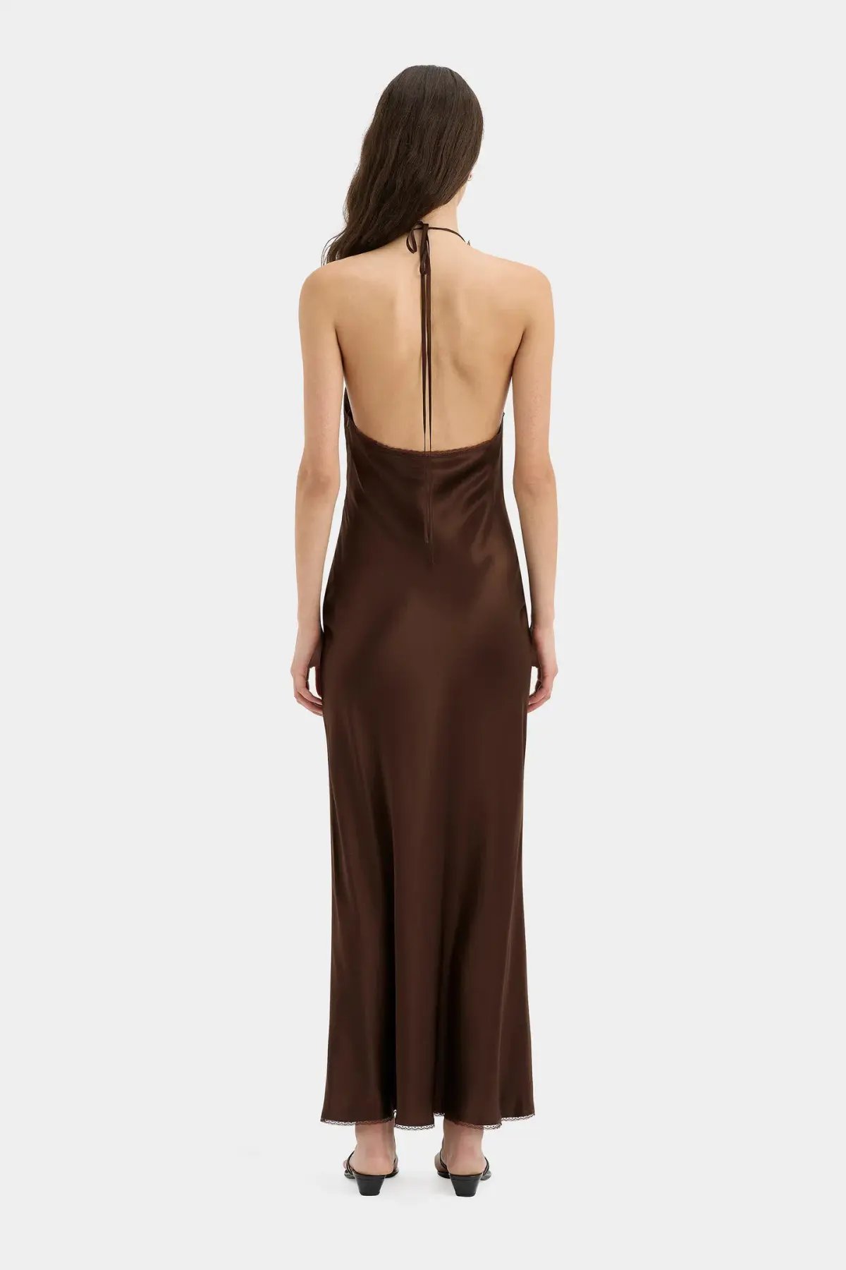 Sir the Label Aries Halter Gown Chocolate Size 0 / AU 6 photo 2