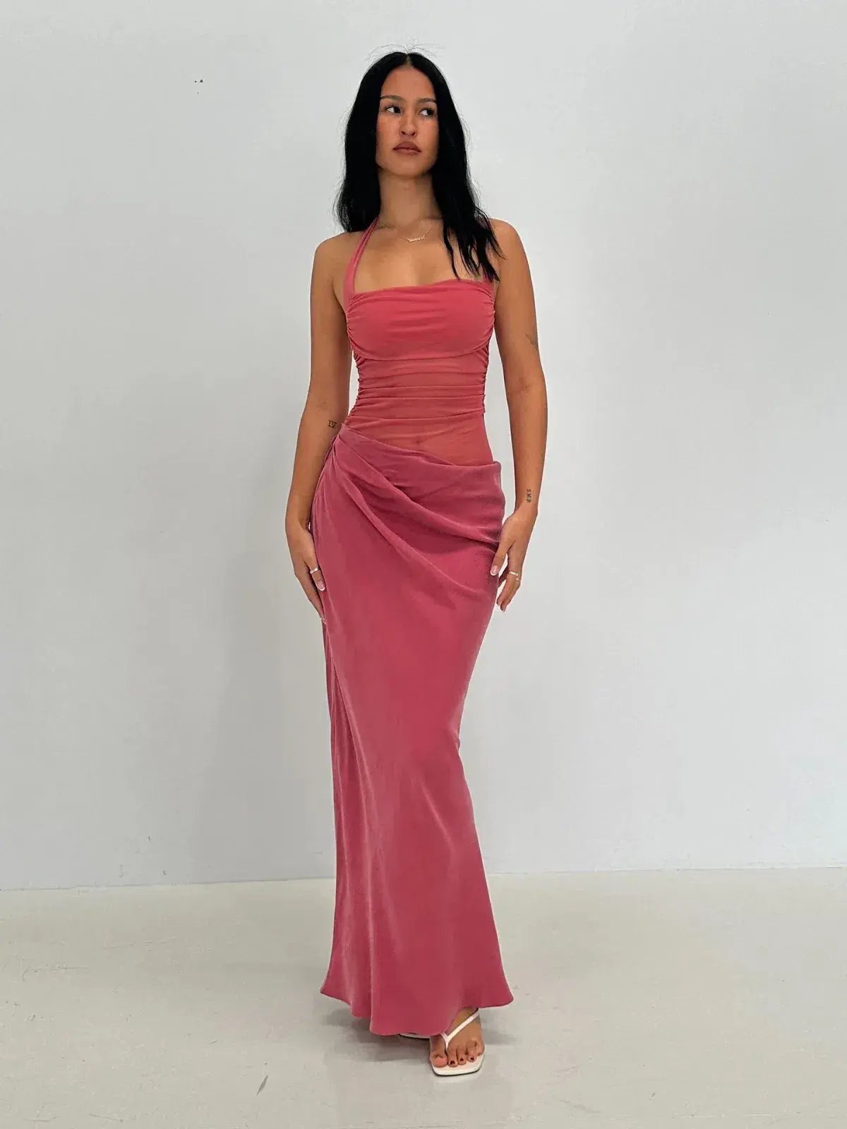 BENNI Gina Maxi Dress in Rose Size AU 8 photo 4