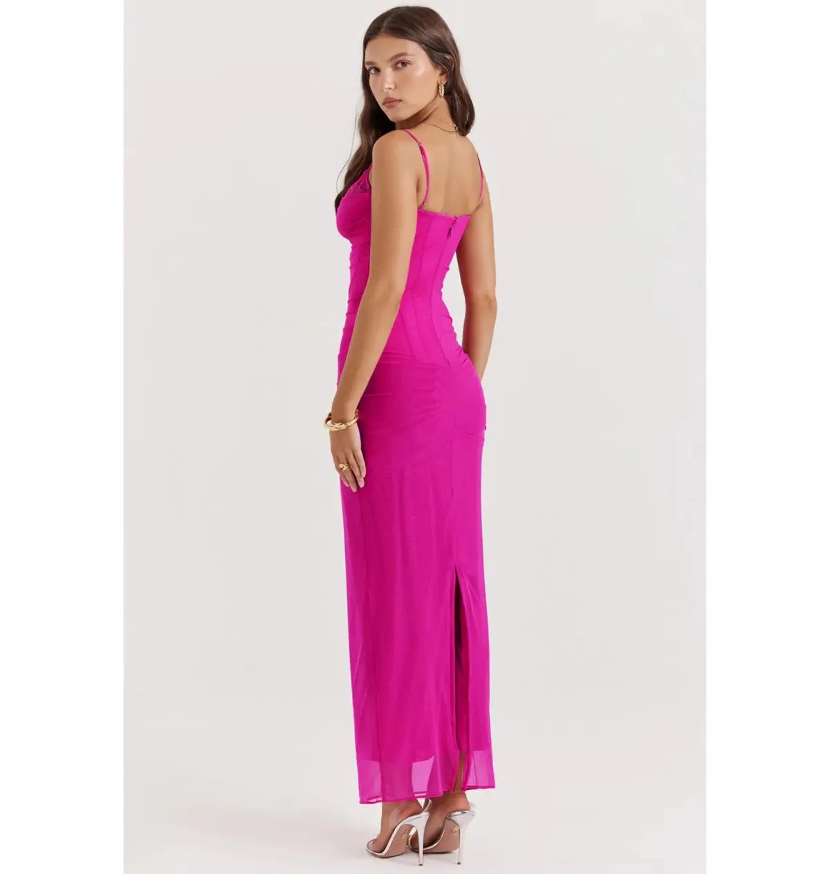 House of CB Oliviera Nalini Maxi Dress Fuchsia Size XS / AU 6 photo 3
