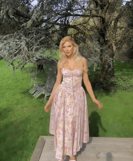 House of CB Adabella Meadow Print Halter Midi Sundress photo 2