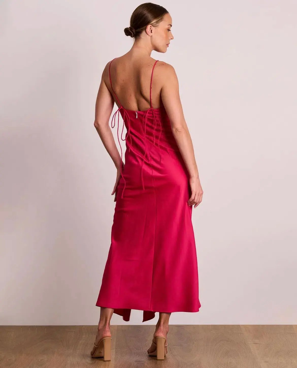 Pasduchas Dreamland Slip Midi Dress Pink Size 10 photo 3
