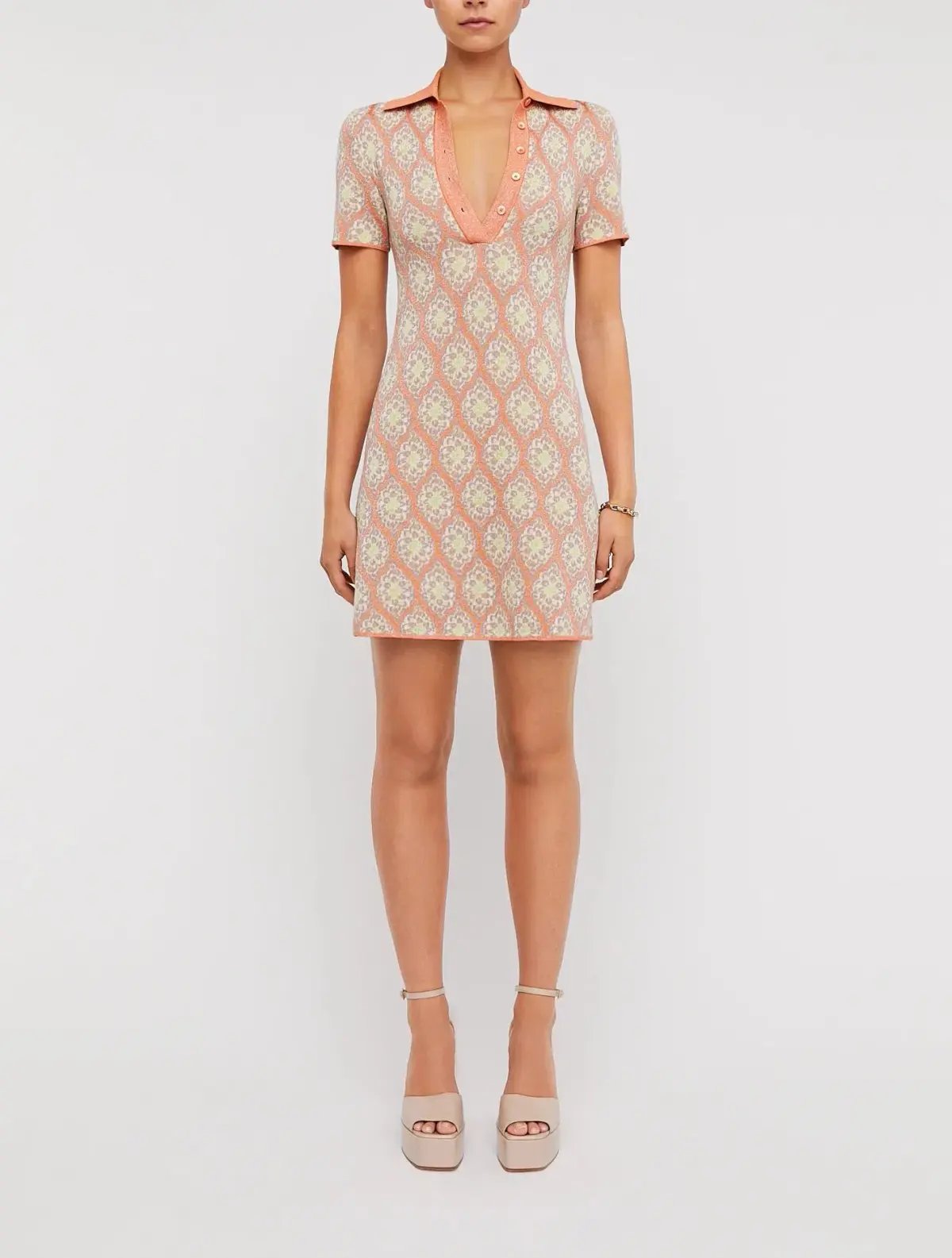 Scanlan Theodore The Knit Brocade Dress Print Size 6 photo 3