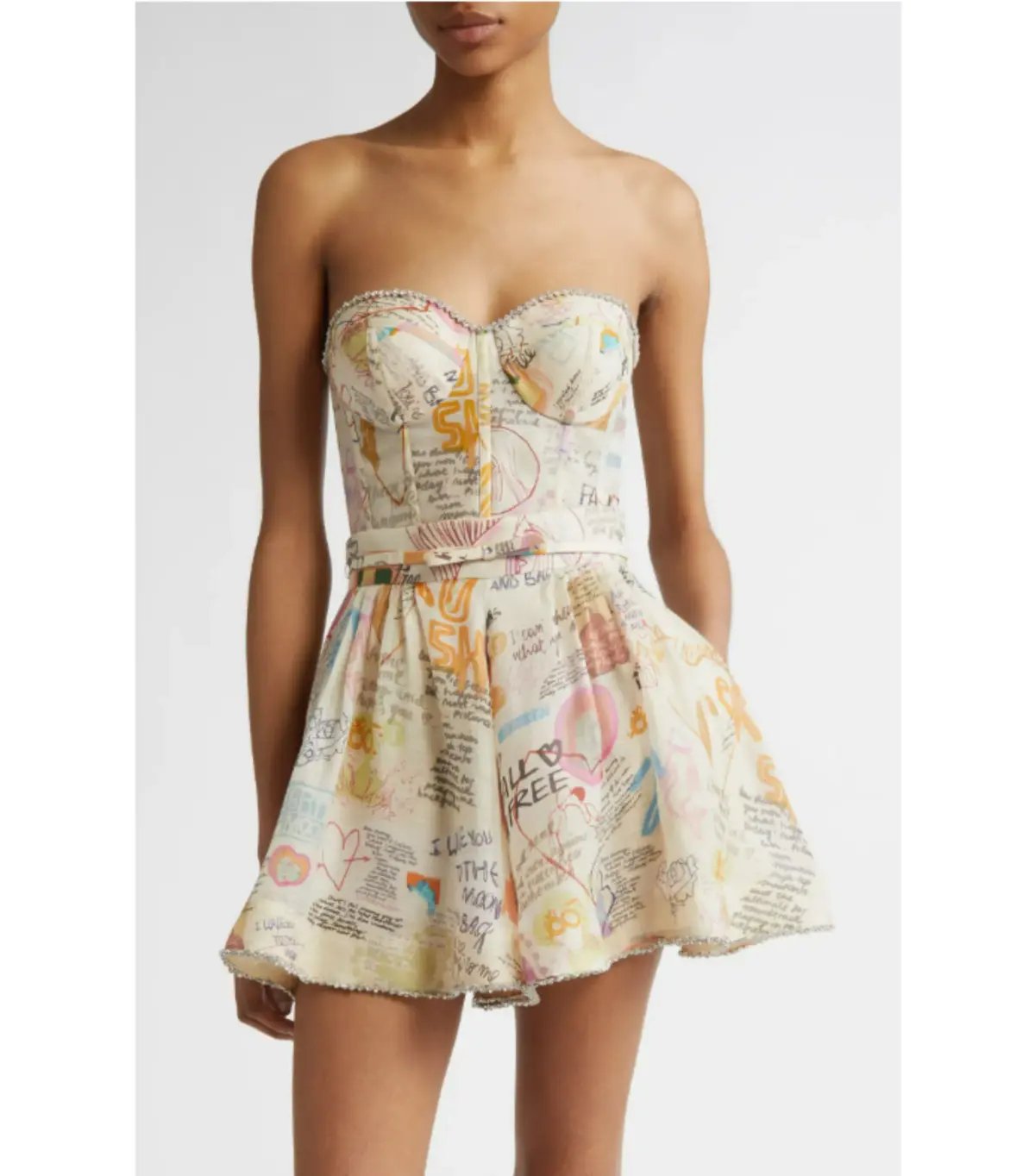 Zimmermann Crush Paneled Bodice and Shorts Set in Dear Diary Print Size 0 / AU 8 photo 2