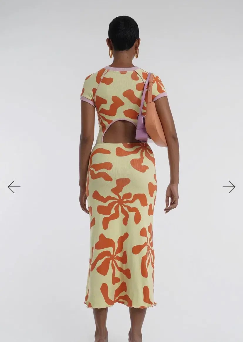 Arthur Apparel Hole Dress Tequila Sunrise Size 8 photo 2
