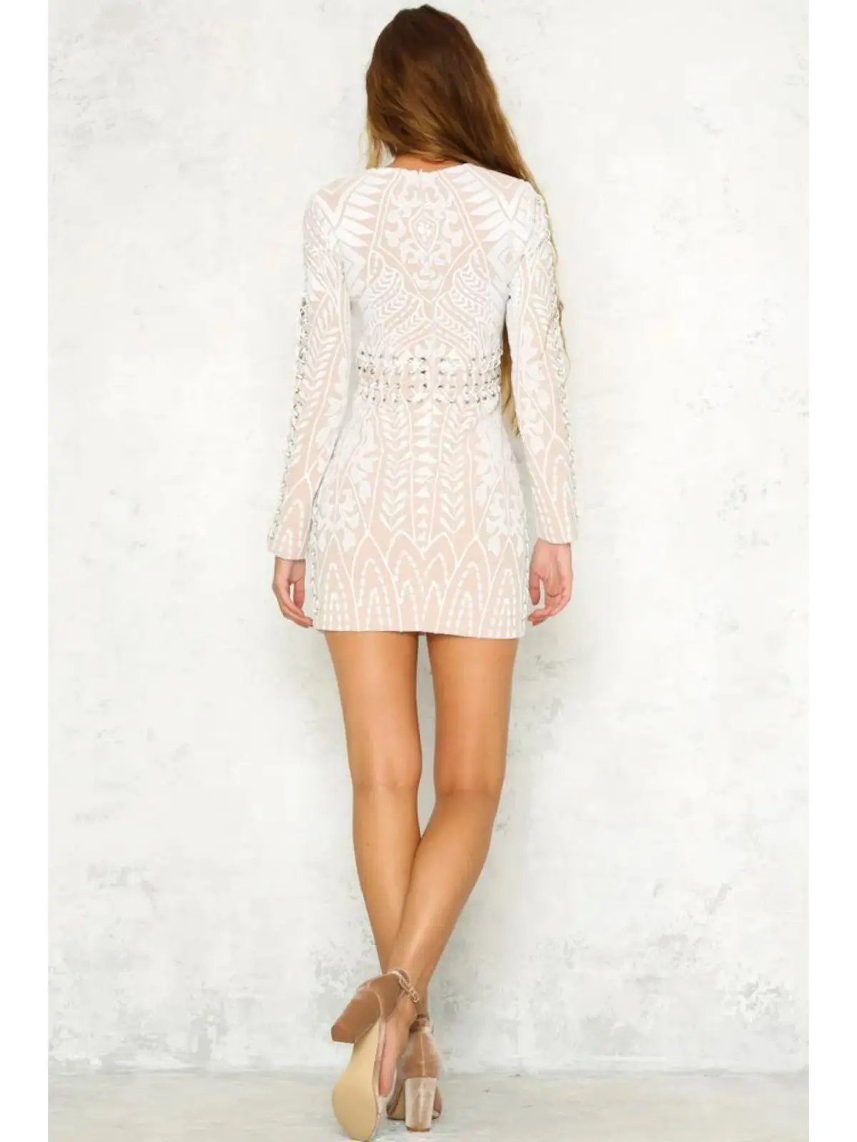 Mossman Secret Garden Dress Nude Size AU 8 photo 4