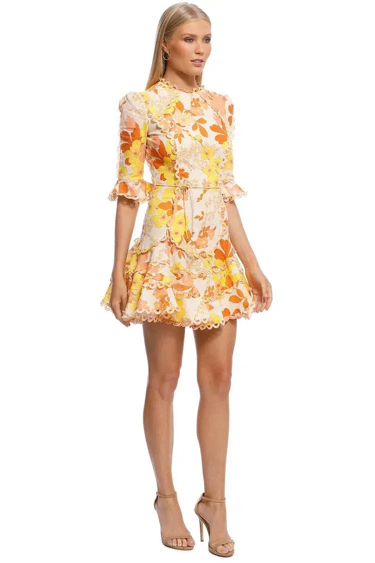 Zimmermann Primrose Flutter Mini Dress Floral Size 0 / AU 8 photo 2
