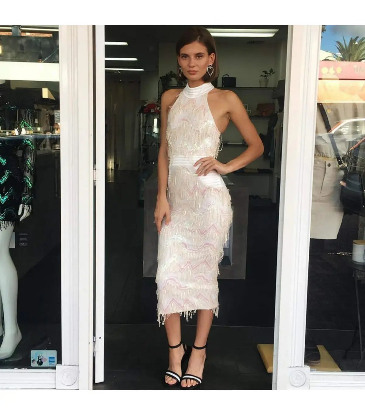Zhivago Slow Motion Dress White Size 8 photo 4