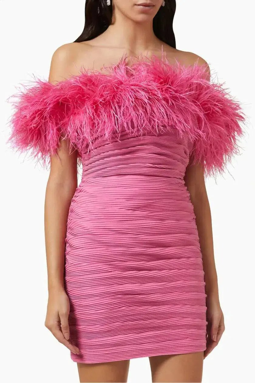 Rachel Gilbert Zion Mini Dress Pink Size 14 photo 2
