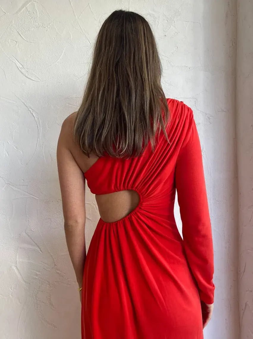 Acler Stanmore Midi Dress Red Size AU 8 photo 2