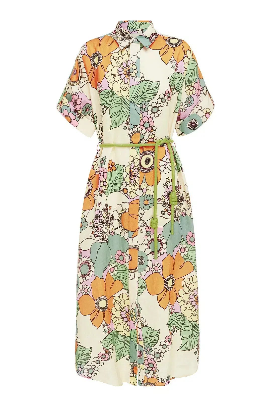 Alemais Farrah Shirtdress Cream Size AU 12 photo 4