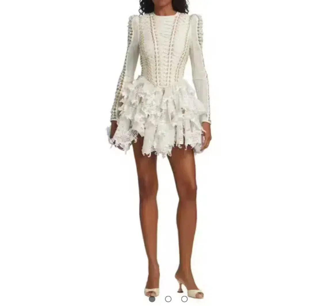 Zimmermann Coaster Corset Laced Dress in Natural Size 0/ Au 8 photo 2