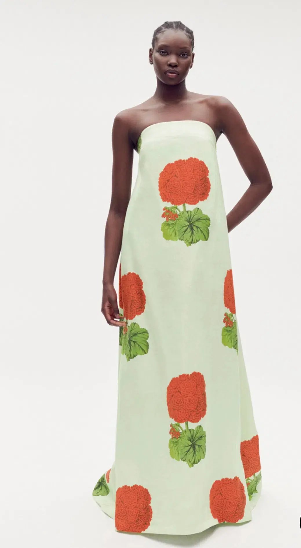 Oroton Posie Geranium Print Gown in Sea Spray Size 8 photo 4