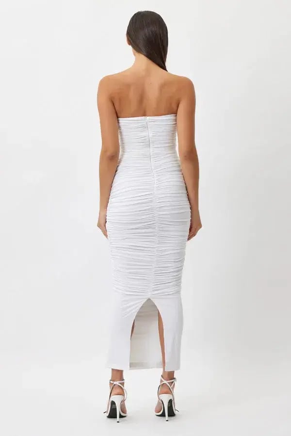 Bianca & Bridgett Tara Midi Dress White Size 8 photo 2