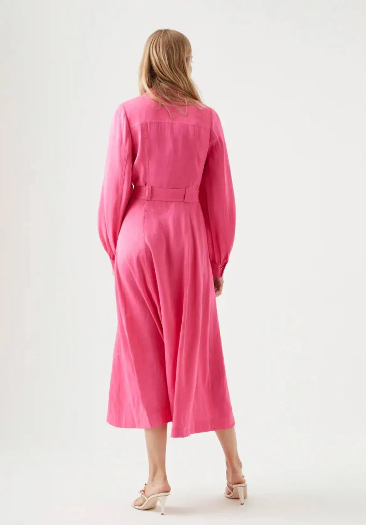 Aje Sophie Shirt Midi Dress Pink Size 16 photo 2