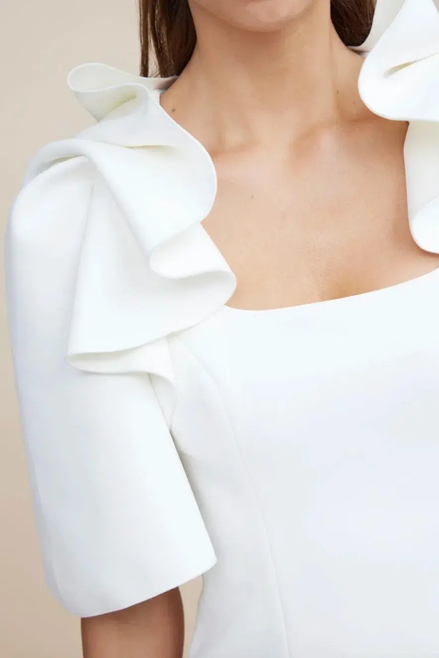 Acler Gwynne Dress in Cream Size AU 8 photo 5