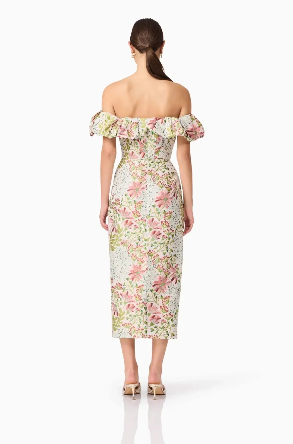 Elliatt Calaantha Off The Shoulder Midi Dress in Floral Size AU 8/S photo 4