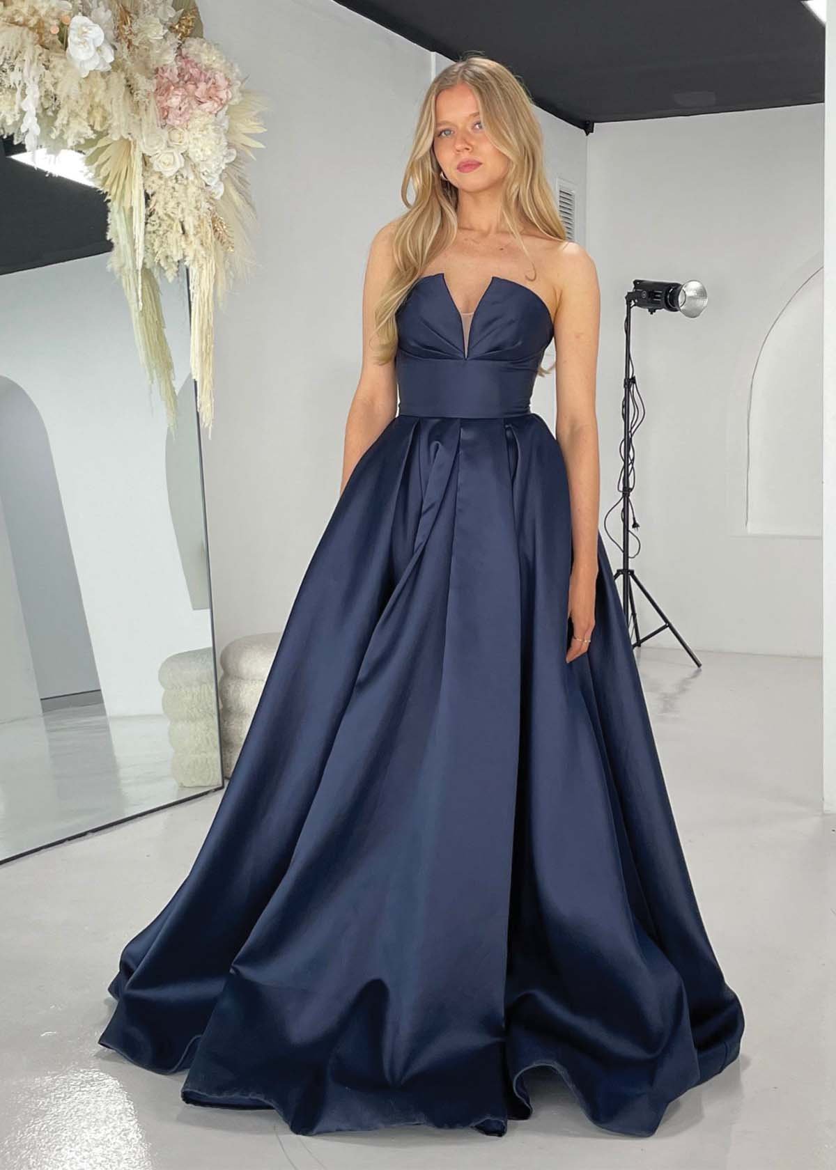 Lucille Gown in Navy Blue (TA611) photo 2