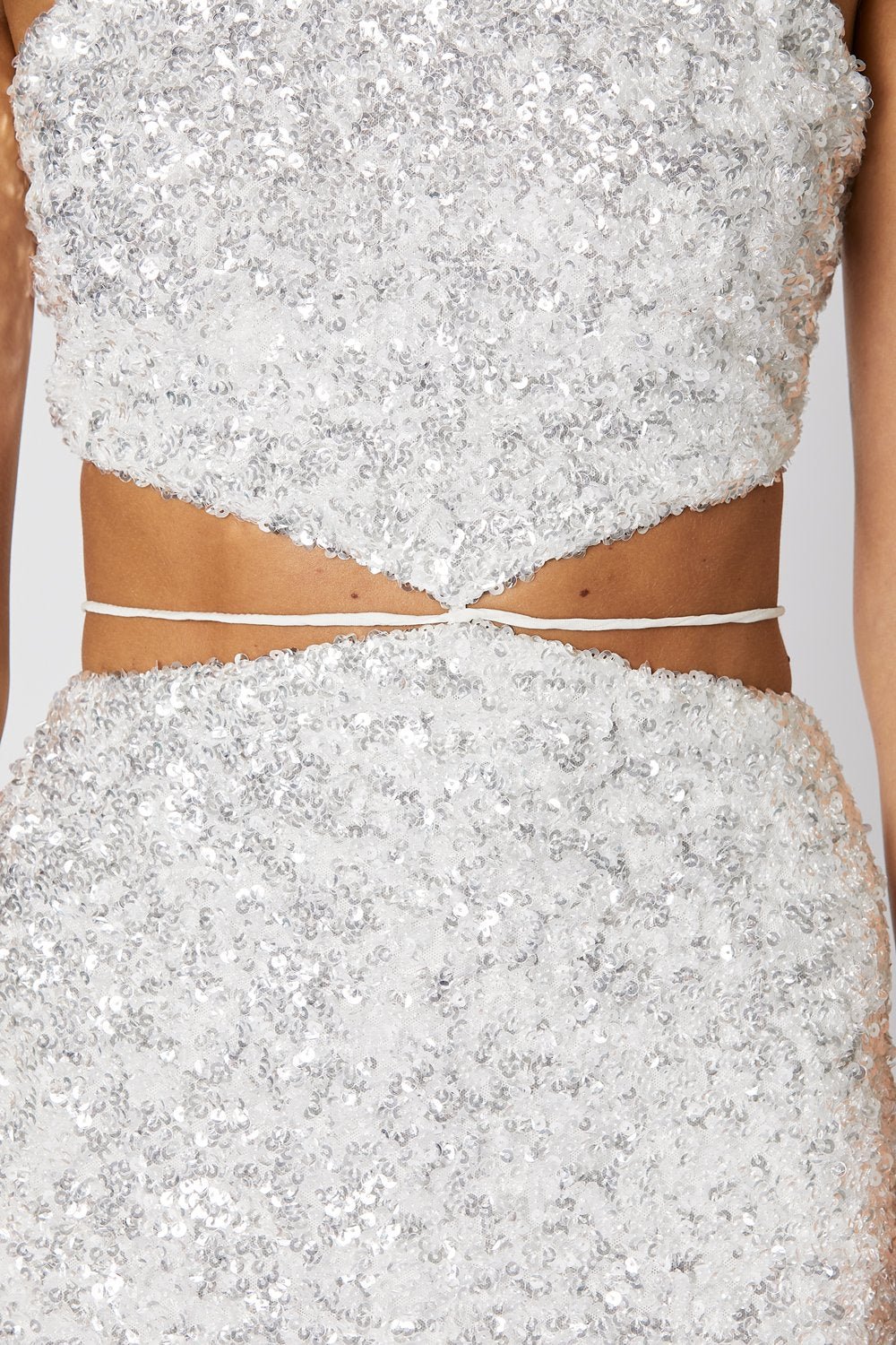 WINONA ELODIE HALTER DRESS - WHITE photo 6