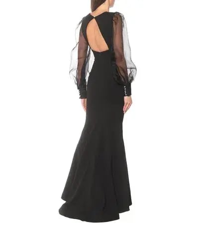 Rebecca Vallance Barbie Cut Out Gown Black Size 10 photo 2