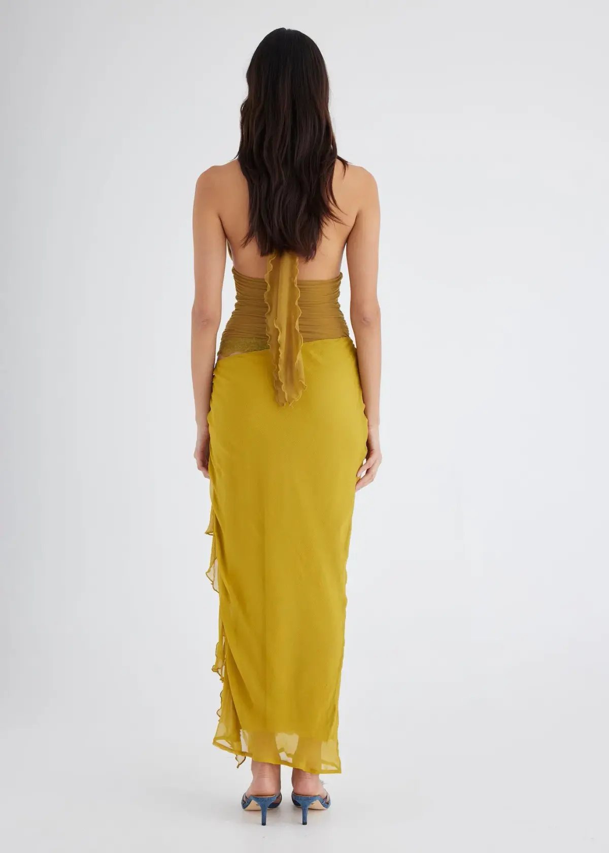 Benni Penelope Maxi Dress in Wasabi Size AU 10 photo 2