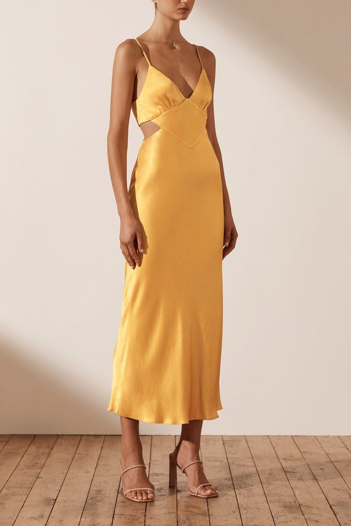 Shona Joy Alma Backless Midi Dress Saffron photo 2
