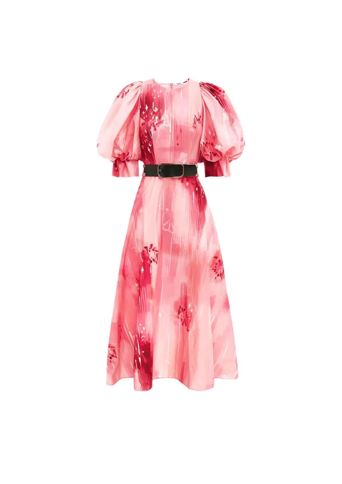LEO LIN Clementine Puff Sleeve Midi Dress Size 10 photo 2