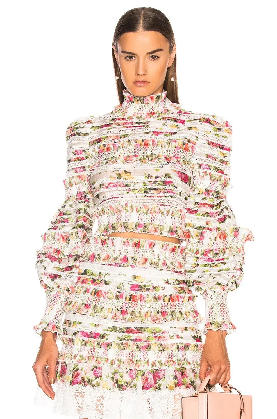 Zimmerman Radiate Sunny Smocked Bodice Pink Floral Size 8 photo 2
