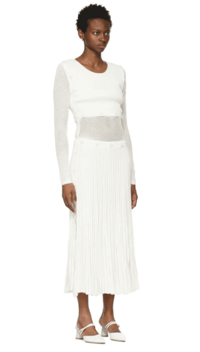 Christopher Esber  Deconstructed Knit Dress White Size 8 photo 2