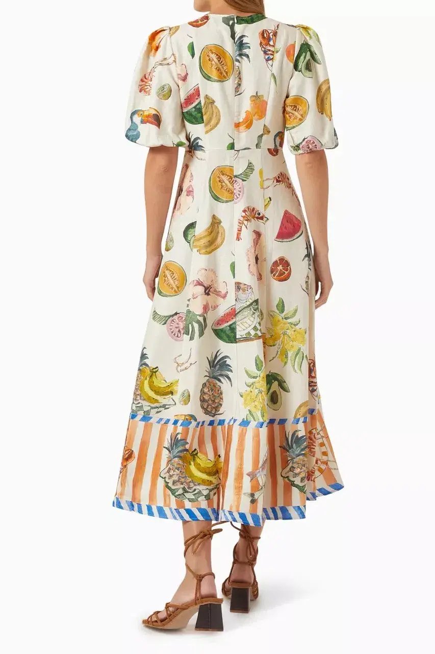 Alemais Theo Midi Dress Multi Size 12 AU photo 6
