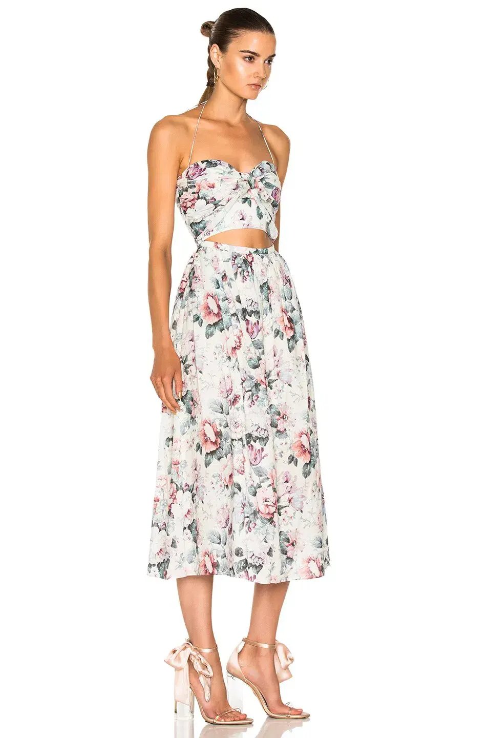 Zimmermann Jasper Tie Dress Floral Size 8 photo 2