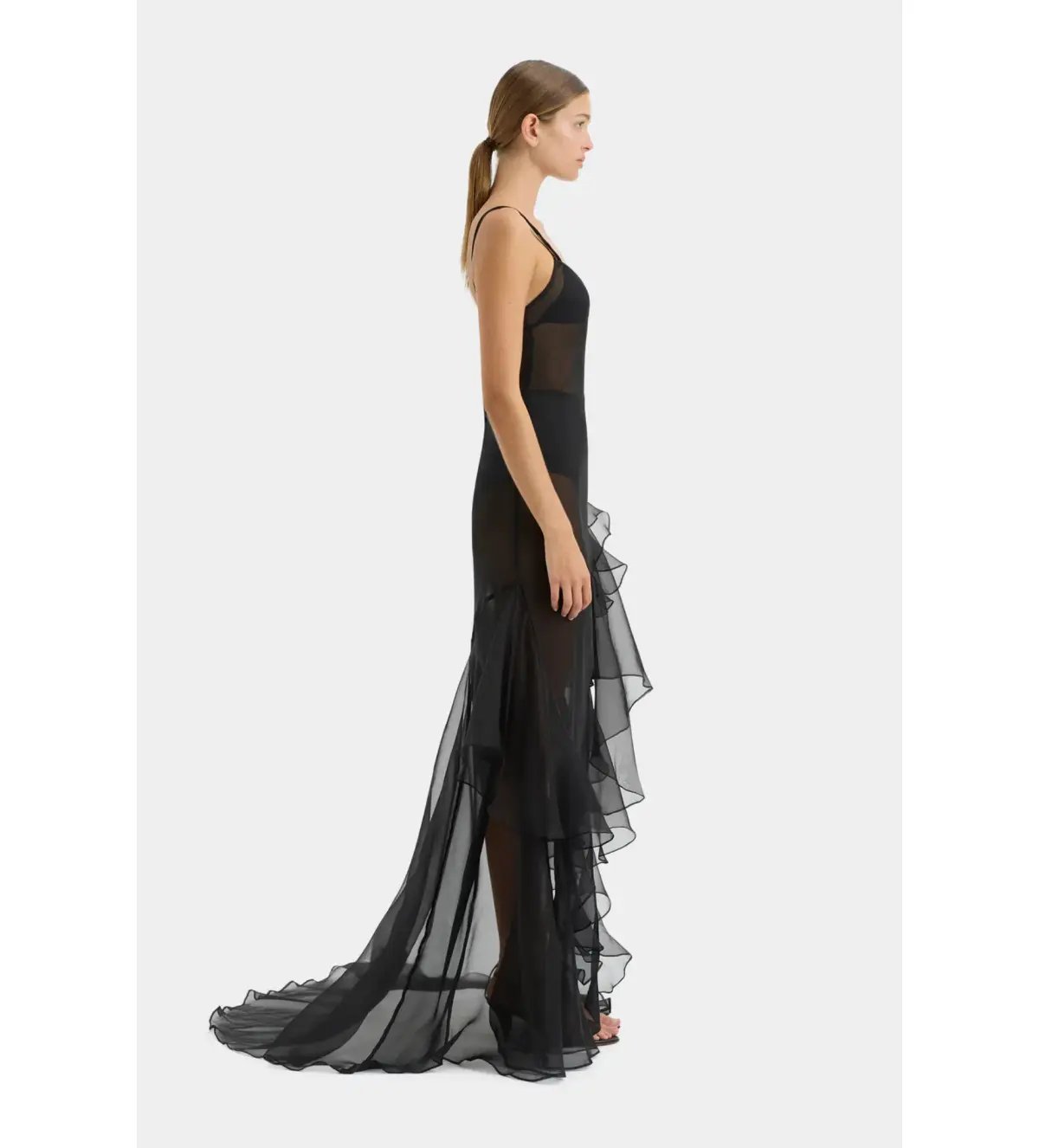 Sir The Label Sage Flounce Gown Black Size 1 / AU 8 photo 3