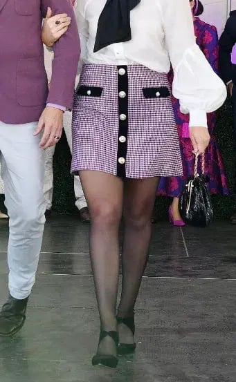 Rebecca Vallance Basinger Tweed Mini Skirt Print UK/AU 12 photo 5