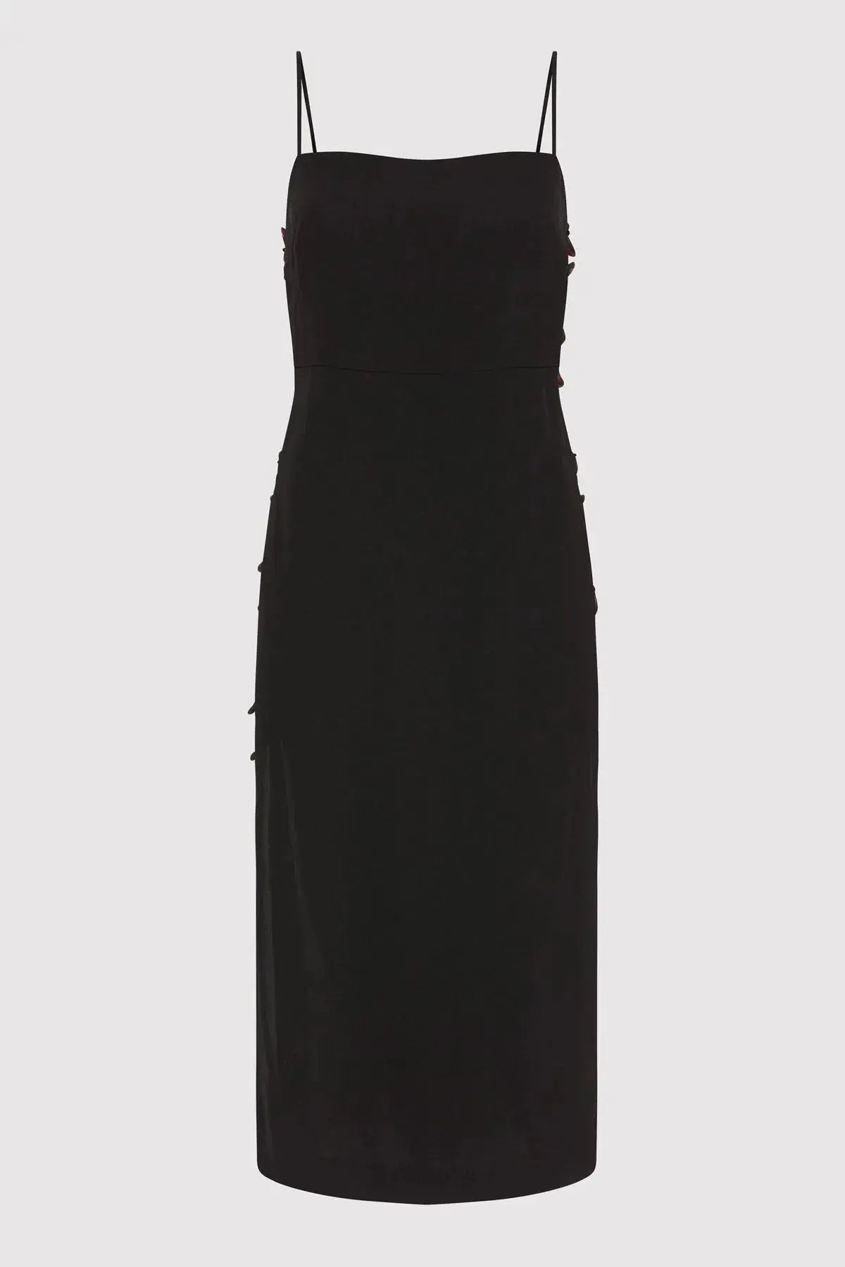 St. Agni Link Detail Midi Dress Black Size 6 photo 5