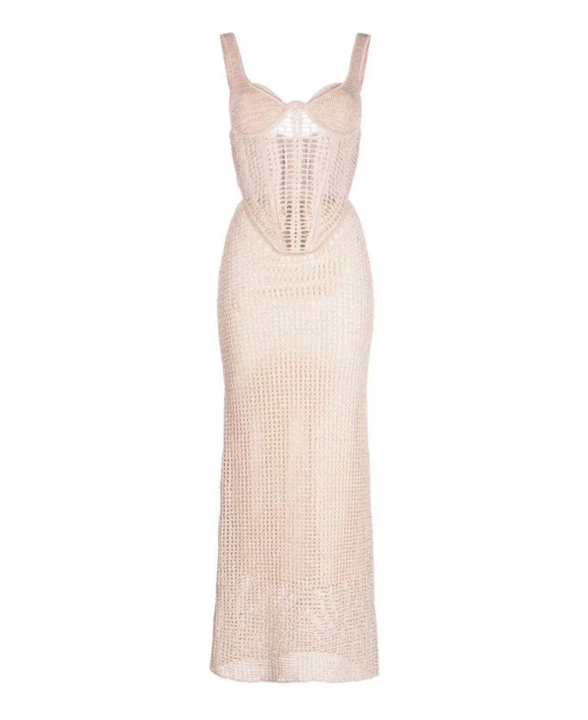 Dion Lee Marled Double Cup Corset Dress Cream Marle Size 8 photo 4
