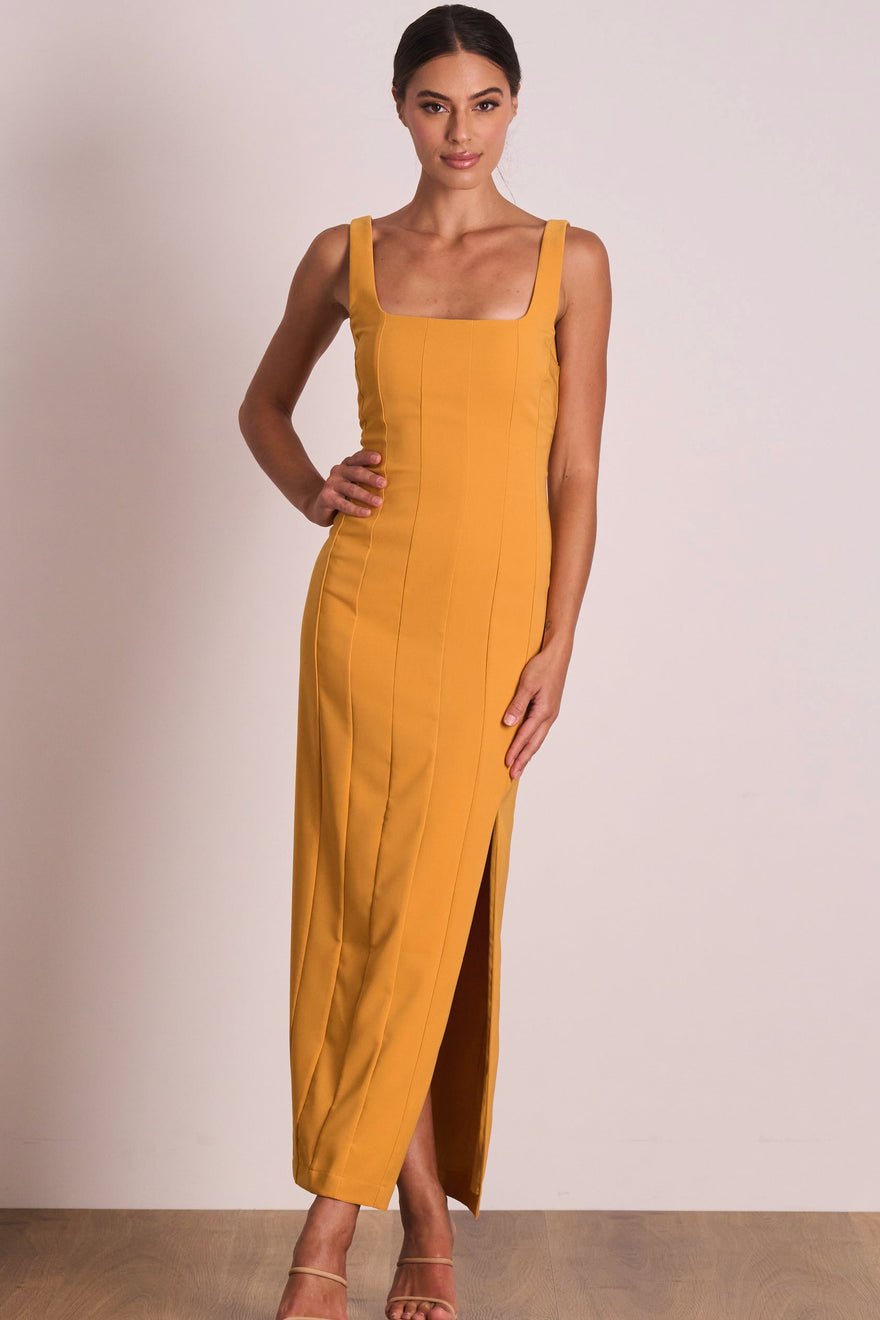 Pasduchas Sabine Panelled Midi Dress - Passionfruit photo 2
