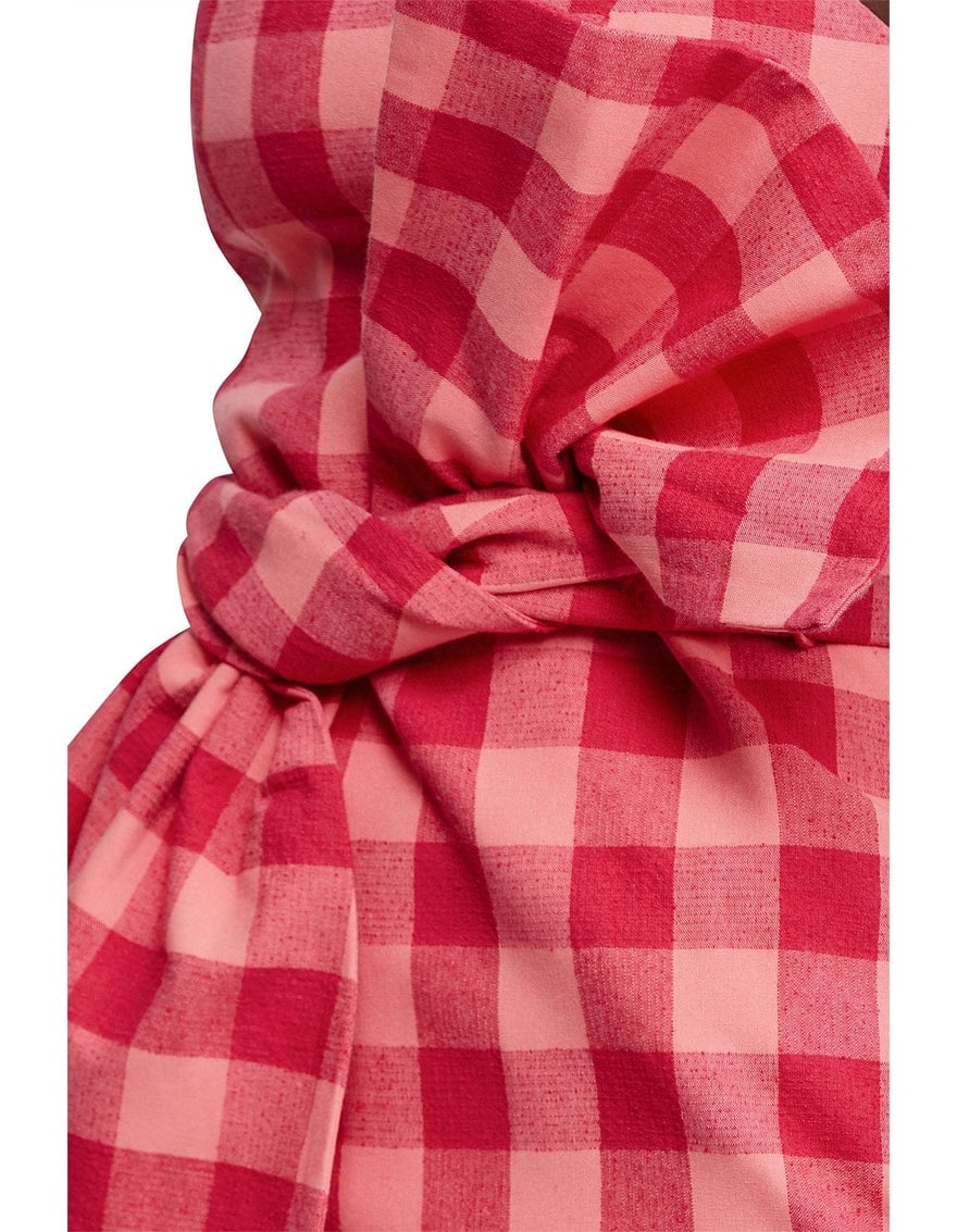 Acler Leila Dress Pink Check photo 2