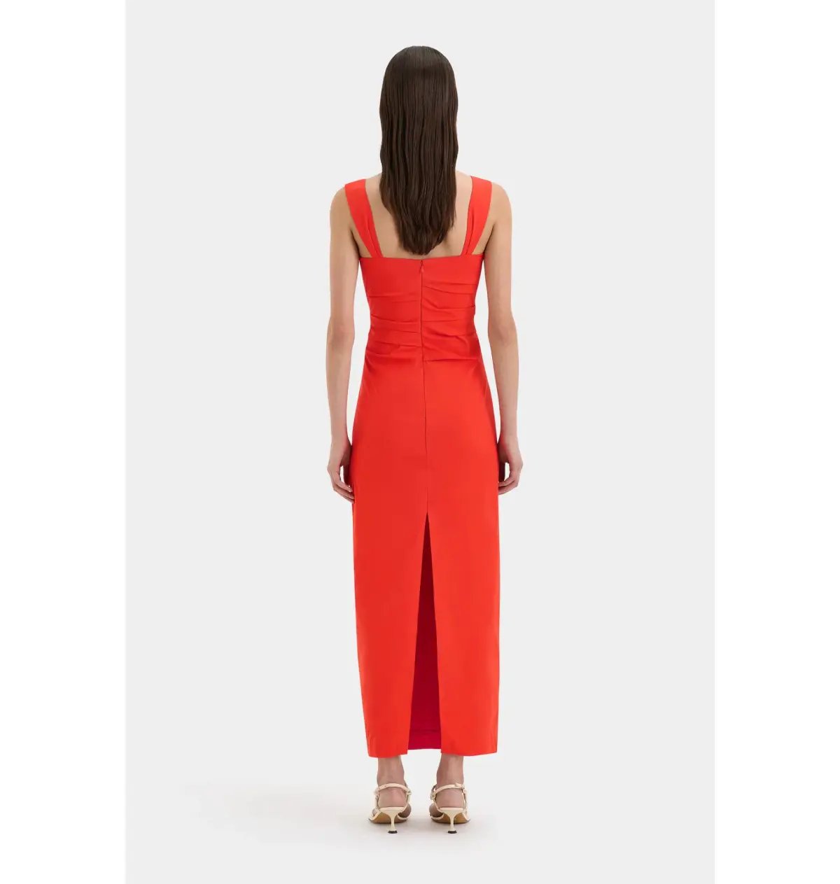 Sir the Label Dahlia Balconette Gown in Tangerine Red Size 2 / AU 10 photo 3