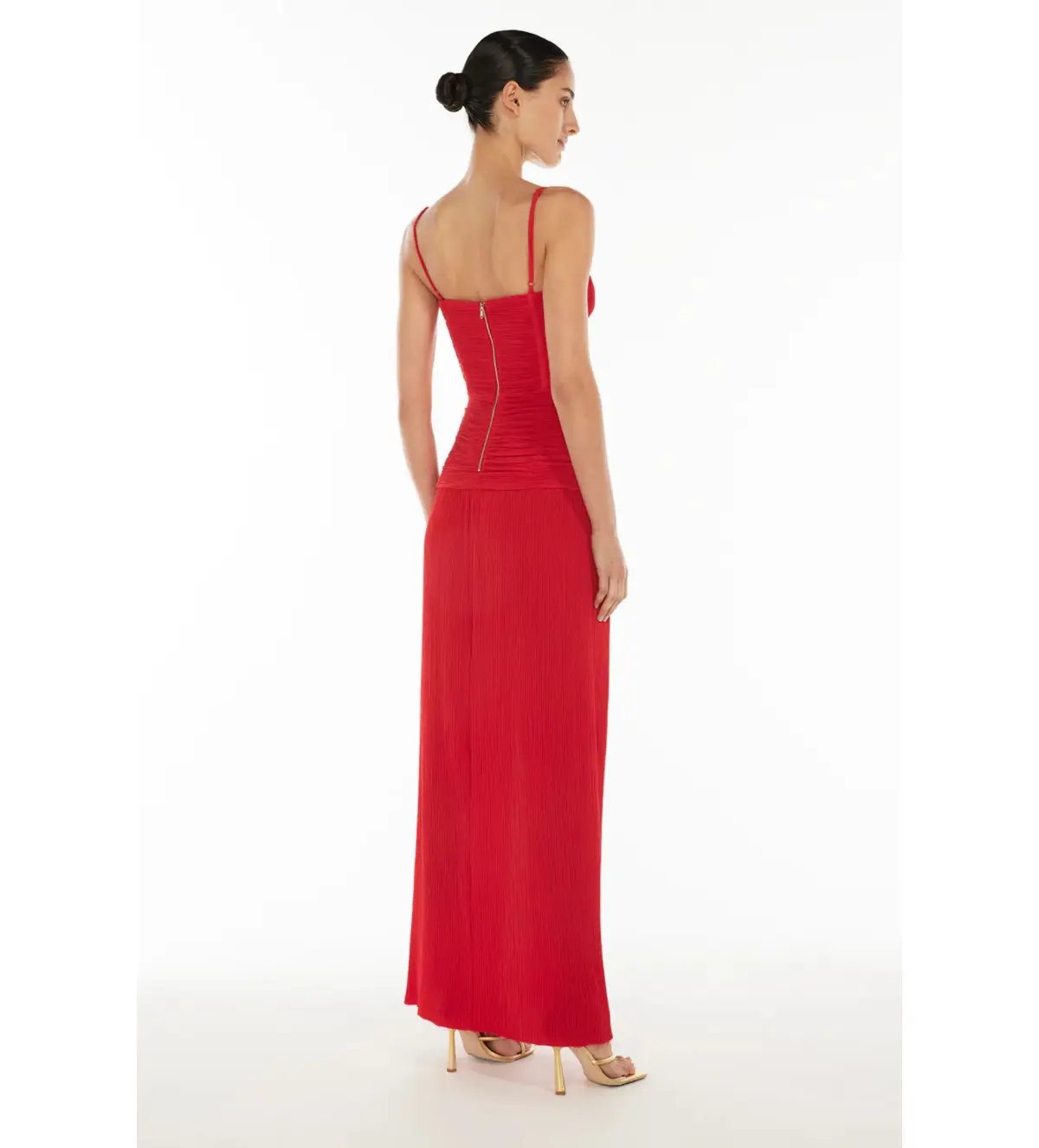 Manning Cartell Double Time Pleat Dress Red Size AU 6 photo 4
