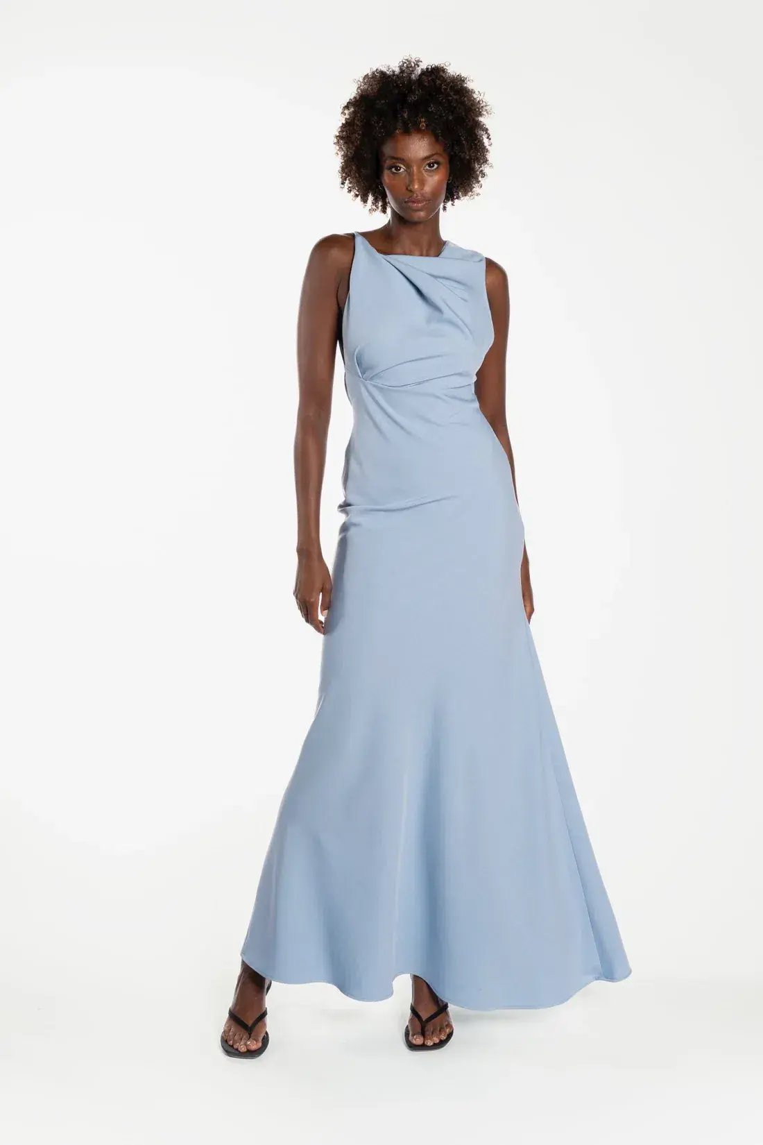 BARIANO Navy full length formal dress photo 27
