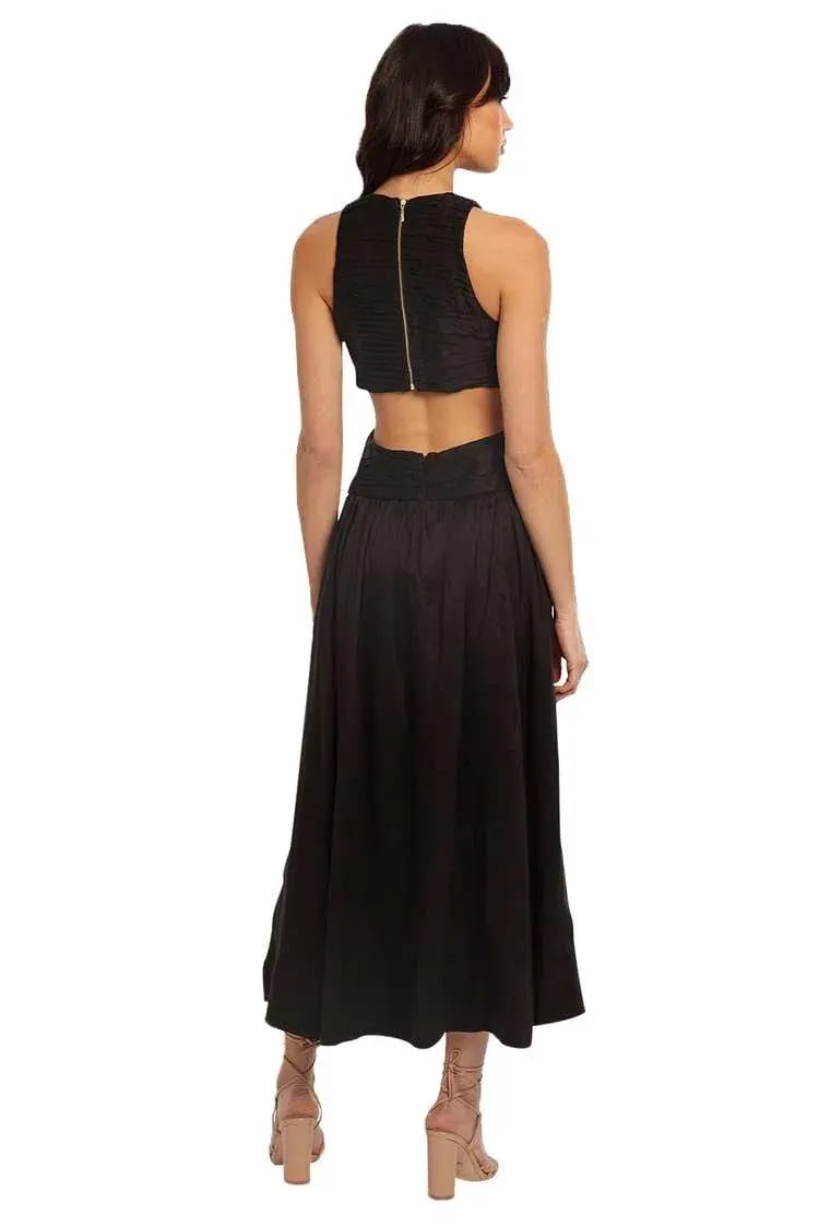 AJE Introspect Midi Dress Black Size 8 photo 3