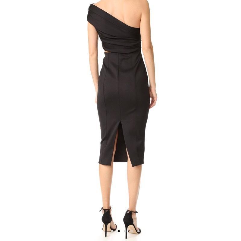 MISHA Beradonna One Shoulder Dress Black Size 6/XS photo 4