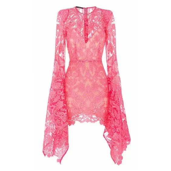 Alex Perry Bartley Lace Dress Pink Size 8 photo 4