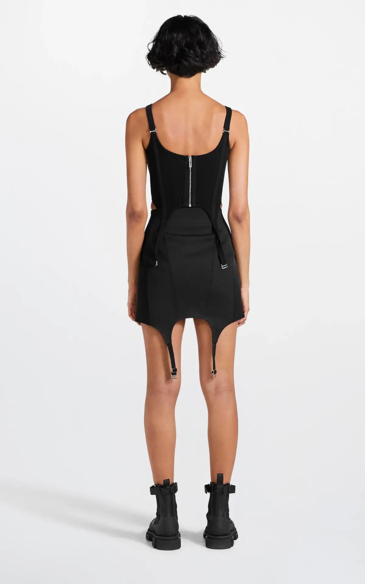 Dion Lee Rib Combat Corset Top Black Size 6 photo 3